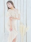 画像4: Lサイズあり【DEA. by ROBE de FLEURS/ディアバイローブドフルール】オフショル/ マーメード/ フリル/ ニット/ ツイード/ ミモレ丈/ ミディアムドレス/ キャバドレス[OF2] (4)