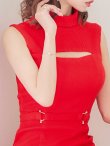 画像6: 門りょうちゃん着用【XS-Lサイズあり】【DEA. by ROBE de FLEURS/ディアバイローブドフルール】バストカット/ バックル/ ワンカラー/ ノースリーブ/ タイト/ 膝丈/ ミディアムドレス/ キャバドレス[OF2] (6)