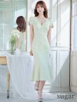 画像11: Lサイズあり【DEA.by ROBE de FLEURS/ディアバイローブドフルール】フロントジッパー/ パフスリーブ/ ミディアム丈/ ワンピース/ キャバドレス[OF2] (11)