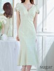 画像12: Lサイズあり【DEA.by ROBE de FLEURS/ディアバイローブドフルール】フロントジッパー/ パフスリーブ/ ミディアム丈/ ワンピース/ キャバドレス[OF2] (12)