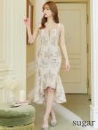 画像20: Lサイズあり【DEA.by ROBE de FLEURS/ディアバイローブドフルール】マーメイド/ フローラル/ バストジップ/ フリル/ テールカット/ ミディアムドレス/ キャバドレス[OF2] (20)