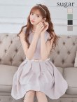 画像1: Lサイズあり【DEA. by ROBE de FLEURS/ディアバイローブドフルール】ワンカラー/ ノースリーブ/ ベルト付き/ プリーツ/ フレア/ ワンピース/ ミニドレス/ キャバドレス[OF2] (1)