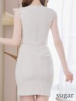 画像9: Lサイズあり【DEA.by ROBE de FLEURS/ディアバイローブドフルール】スカーフリボン/ ケミカルレース/ シンプル/ ワンカラー/ タイト/ ミニドレス/ キャバドレス[OF2] (9)