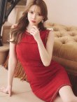 画像6: Lサイズあり【DEA.by ROBE de FLEURS/ディアバイローブドフルール】シンプル/ ツイード/ ゴールドチェーン/ ノースリーブ/ ワンカラー/ タイト/ ミニドレス/ キャバドレス[OF2] (6)