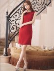 画像7: Lサイズあり【DEA.by ROBE de FLEURS/ディアバイローブドフルール】シンプル/ ツイード/ ゴールドチェーン/ ノースリーブ/ ワンカラー/ タイト/ ミニドレス/ キャバドレス[OF2] (7)