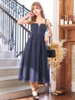 画像22: Lサイズあり【DEA. by ROBE de FLEURS/ディアバイローブドフルール】フロントジッパー/ チュール/ キャミソール/ Aライン/ フレア/ ミモレ丈/ ミディアム丈/ ワンピース/ ミディアムドレス/ キャバドレス[OF2] (22)