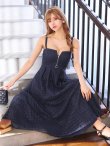 画像25: Lサイズあり【DEA. by ROBE de FLEURS/ディアバイローブドフルール】フロントジッパー/ チュール/ キャミソール/ Aライン/ フレア/ ミモレ丈/ ミディアム丈/ ワンピース/ ミディアムドレス/ キャバドレス[OF2] (25)