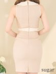 画像14: Lサイズあり【DEA.by ROBE de FLEURS/ディアバイローブドフルール】襟付き/ パイピングデザイン/ ノースリーブ/ フロントジップ/ ミディアム丈/ ワンピース/ ミディアムドレス/ キャバドレス[OF2] (14)