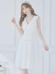 画像7: Lサイズあり【DEA. by ROBE de FLEURS/ディアバイローブドフルール】トレンチ/ ツイード/ ノースリーブ/ 膝丈/ Aライン/ フレア/ ワンピース/ ミディアムドレス/ キャバドレス[OF2] (7)