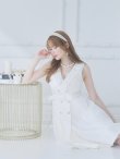 画像8: Lサイズあり【DEA. by ROBE de FLEURS/ディアバイローブドフルール】トレンチ/ ツイード/ ノースリーブ/ 膝丈/ Aライン/ フレア/ ワンピース/ ミディアムドレス/ キャバドレス[OF2] (8)