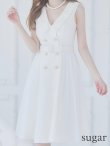 画像11: Lサイズあり【DEA. by ROBE de FLEURS/ディアバイローブドフルール】トレンチ/ ツイード/ ノースリーブ/ 膝丈/ Aライン/ フレア/ ワンピース/ ミディアムドレス/ キャバドレス[OF2] (11)