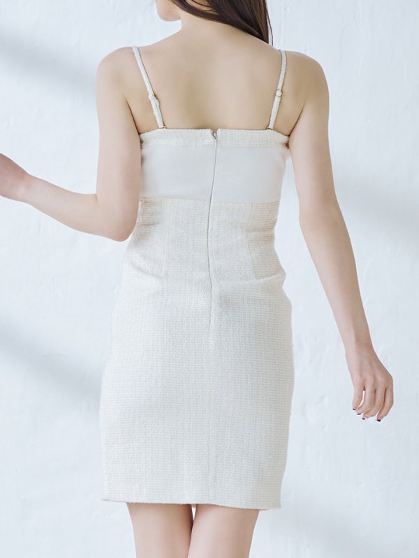 画像8: 【DEA./ディア】スプリングツイード/ デニムスプリングツイード/ キャミソール/ タイト/ ミニドレス/ キャバドレス【OF08】 (8)