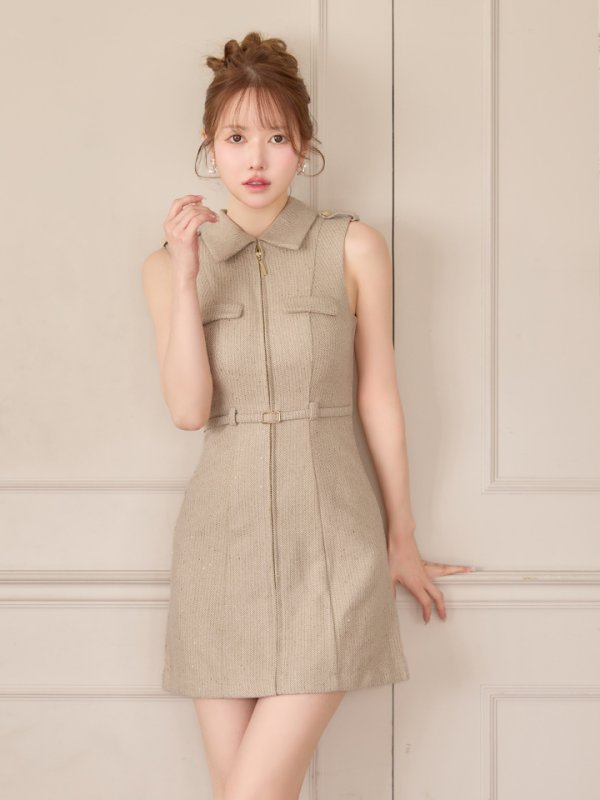 ベージュ　モデル：ゆめ　身長：160cm　着用サイズ：Sサイズ