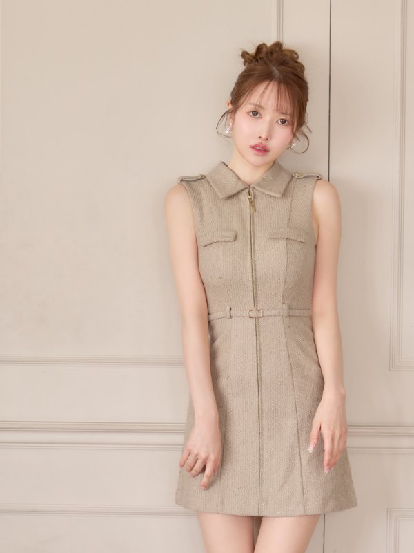 ベージュ　モデル：ゆめ　身長：160cm　着用サイズ：Sサイズ