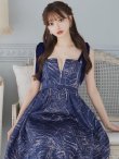 画像18: Lサイズあり【DEA.by ROBE de FLEURS/ディアバイローブドフルール】ジャガード/ フレア/ サテンリボン/ ミモレ丈/ ミディアムドレス/ キャバドレス[OF2] (18)