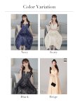 画像28: Lサイズあり【DEA.by ROBE de FLEURS/ディアバイローブドフルール】ジャガード/ フレア/ サテンリボン/ ミモレ丈/ ミディアムドレス/ キャバドレス[OF2] (28)