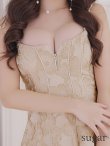 画像14: Lサイズあり【DEA.by ROBE de FLEURS/ディアバイローブドフルール】花柄ジャガード/ パイピング/ フレア/ ミモレ丈/ ミディアムドレス/ キャバドレス[OF2] (14)