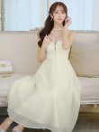 画像5: Lサイズあり【DEA.by ROBE de FLEURS/ディアバイローブドフルール】ホルターリボン取り外し可能/ バストジップ/ 刺繍レース/ フレア/ ワンピース/ ミモレ丈/ ミディアムドレス/ キャバドレス long[OF2] (5)