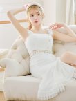 画像3: 再入荷！【DEA.by ROBE de FLEURS/ディアバイローブドフルール】スプリングツイード/ ノースリーブ/ セットアップ/ レース/ ミモレ丈/ Aライン/ ミディアムドレス/ キャバドレス[OF2] (3)