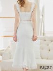 画像9: 再入荷！【DEA.by ROBE de FLEURS/ディアバイローブドフルール】スプリングツイード/ ノースリーブ/ セットアップ/ レース/ ミモレ丈/ Aライン/ ミディアムドレス/ キャバドレス[OF2] (9)