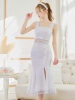 画像20: 再入荷！【DEA.by ROBE de FLEURS/ディアバイローブドフルール】スプリングツイード/ ノースリーブ/ セットアップ/ レース/ ミモレ丈/ Aライン/ ミディアムドレス/ キャバドレス[OF2] (20)