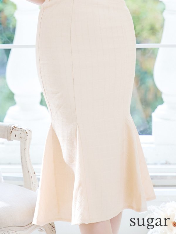 画像17: Lサイズあり【DEA./ディア】デコルテシアー/ チェック/ マーメイド/ ミディアムドレス/ キャバドレス【OF08】 (17)