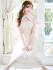 画像26: XS-Lサイズあり【DEA. by ROBE de FLEURS/ディアバイローブドフルール】バストオープンカット/ ウエストスリット/ チェック/ フレア/ ロング/ ミディアムドレス/ キャバドレス[OF2] (26)