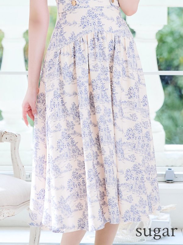 画像11: Lサイズあり【DEA./ディア】ジャガード/ バストジッパー/ フレア/ ロング/ ミディアムドレス/ キャバドレス[OF08] (11)