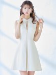 画像2: Lサイズあり【DEA.by ROBE de FLEURS/ディアバイローブドフルール】センタージップ/ シンプル/ ノースリーブ/ レディ/ フレア/ ミニドレス/ キャバドレス[OF2] (2)
