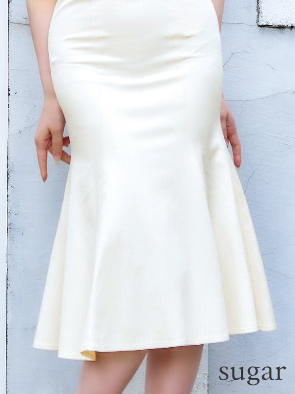 画像11: Lサイズあり【DEA./ディア】ウエストクロス/ リブニット/ マーメイド/ ノースリーブ/ ミディアムドレス/ キャバドレス[OF08] (11)