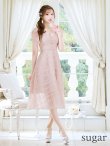 画像32: XS-Lサイズあり【DEA. by ROBE de FLEURS/ディアバイローブドフルール】肩リボン/ チェック柄/ オーガンジー/ フレア/ ロング/ キャミ/ ミディアムドレス/ キャバドレス[OF2] (32)