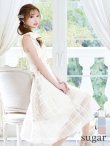 画像16: XS-Lサイズあり【DEA. by ROBE de FLEURS/ディアバイローブドフルール】肩リボン/ チェック柄/ オーガンジー/ フレア/ ロング/ キャミ/ ミディアムドレス/ キャバドレス[OF2] (16)