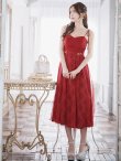画像19: Lサイズあり【DEA.by ROBE de FLEURS/ディアバイローブドフルール】チュールチェック/ ベルトデザイン/ キャミ/ フレア/ ミモレ丈/ ミディアムドレス/ キャバドレス[OF2] (19)