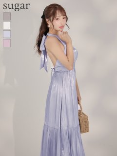 【DEA./ディア】2way/ バストカット/ サテンリボン/ フレア/ ワンピース/ ミモレ丈/ ミディアムドレス/ キャバドレス