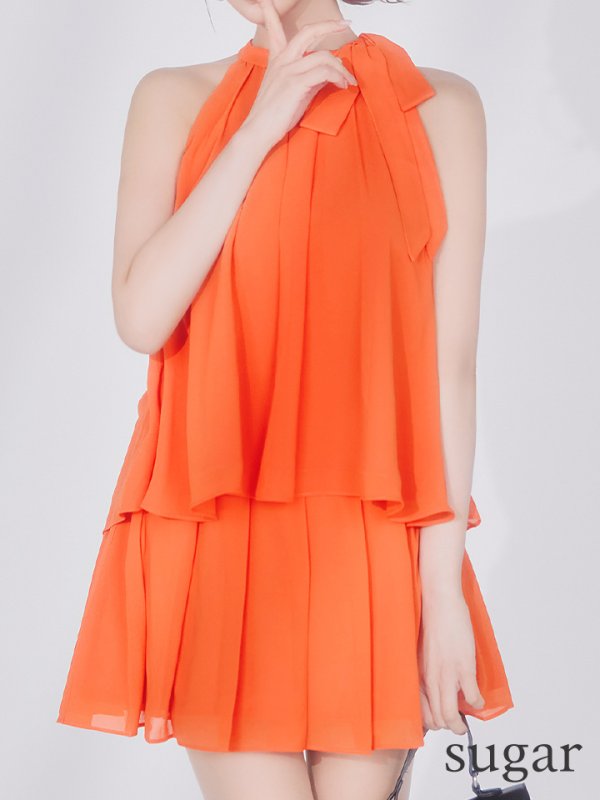 オレンジ　モデル：明日花キララ　身長162cm　着用サイズ：Sサイズ