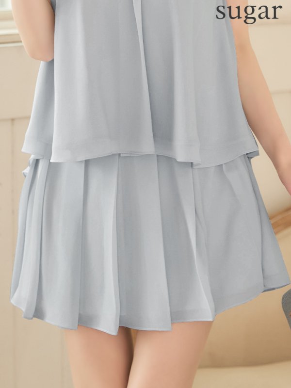 パウダーブルー　モデル：ゆめ　身長：160cm　着用サイズ：Sサイズ