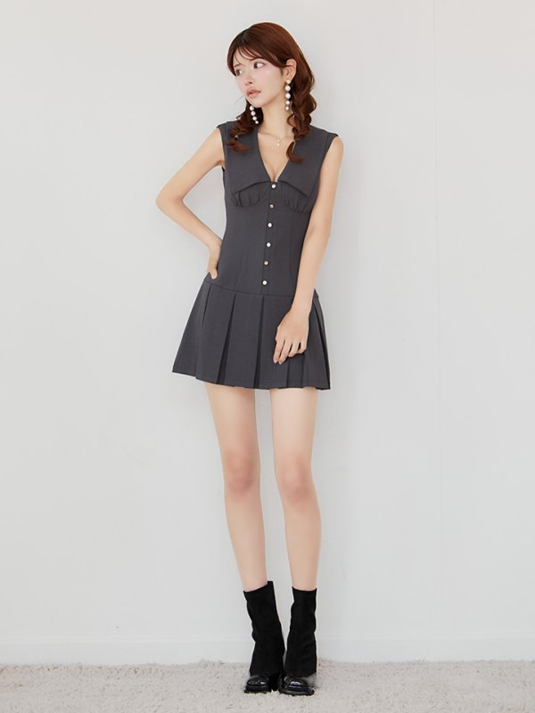 グレー　モデル：まりん　身長：164cm　着用サイズ：Sサイズ