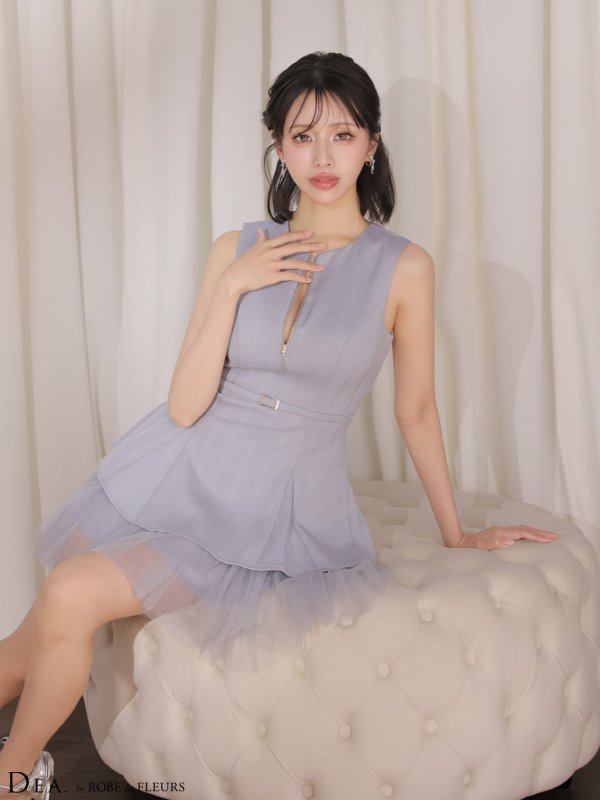 ブルー　モデル：りの　身長：157cm　着用サイズ：Sサイズ