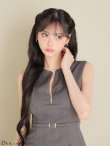 グレーxアイボリー　モデル：みみ　身長：161cm　着用サイズ：Sサイズ