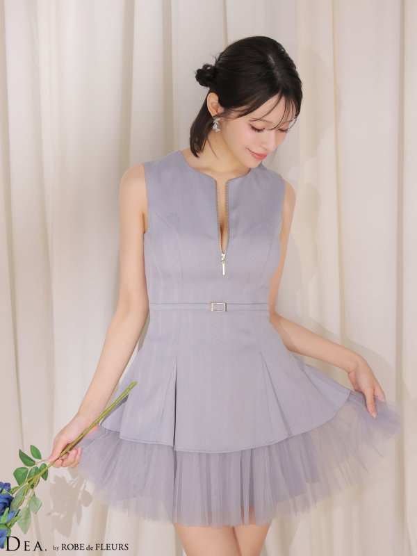 ブルー　モデル：りの　身長：157cm　着用サイズ：Sサイズ