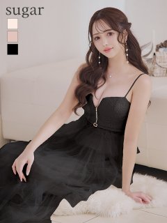 【DEA.by ROBE de FLEURS/ディアバイローブドフルール】レース/ ティアード/ チュール/ フレア/ ワンピース/ ロングドレス/ キャバドレス long