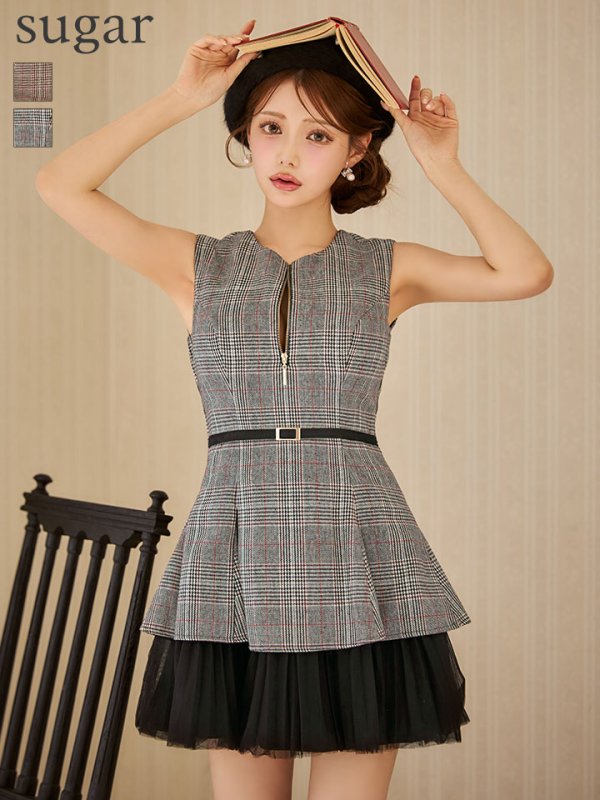 グレーチェック モデル：ももか　身長：156cm　着用サイズ：Sサイズ