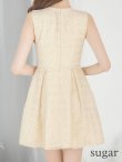 画像13: XSサイズあり【DEA.by ROBE de FLEURS/ディアバイローブドフルール】チェック柄/ 刺繍レース/ フロントジッパー/ ノースリーブ/ ワンカラー/ フレア/ ミニドレス/ キャバドレス[OF2] (13)