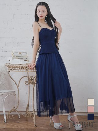DEA.by ROBE de FLEURS/SUGARティアードドレス ネイビー DEA.by ROBE de FLEURS】ネイビー - sugar