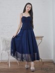 画像7: Lサイズあり【DEA.by ROBE de FLEURS/ディアバイローブドフルール】ペプラム/ ロングチュール/ キャミ/ フレア/ ミモレ丈/ ミディアムドレス/ キャバドレス[OF2] (7)