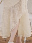 画像11: Lサイズあり【DEA.by ROBE de FLEURS/ディアバイローブドフルール】マーメイド/ バストジップ/ チェック/ オーガンジー/ ノースリーブ/ ワンピース/ ロングドレス/ キャバドレス long[OF2] (11)