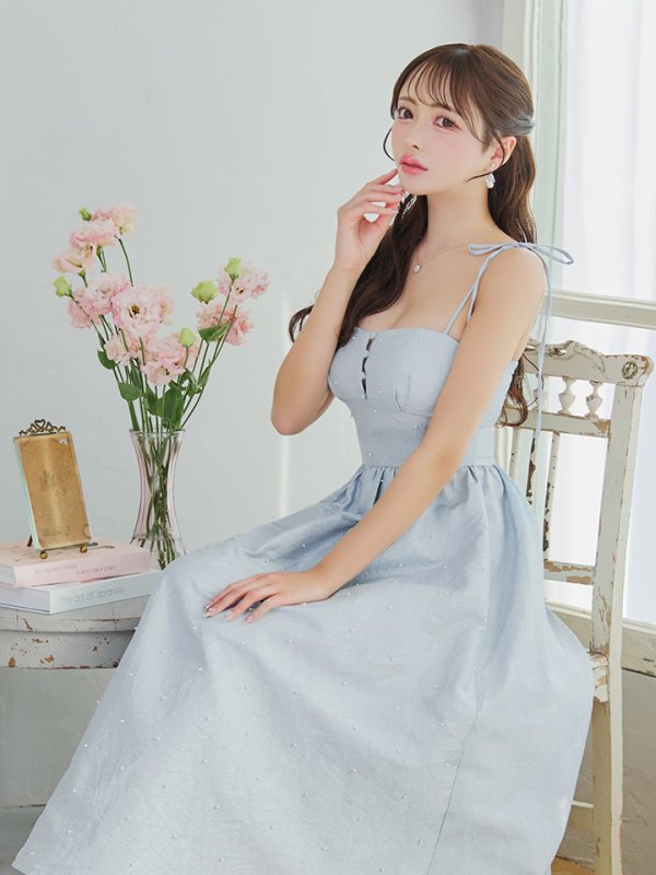 ブルー モデル:りな 身長:160cm 着用サイズ:Sサイズ