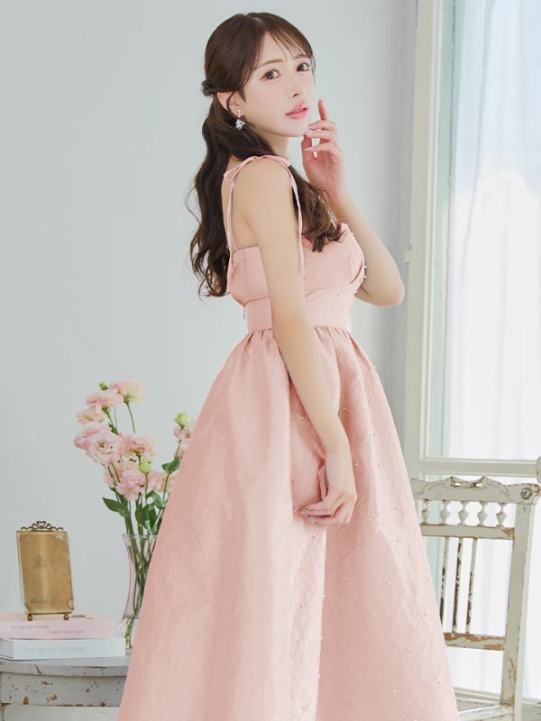 ピンクベージュ モデル:りな 身長:160cm 着用サイズ:Sサイズ