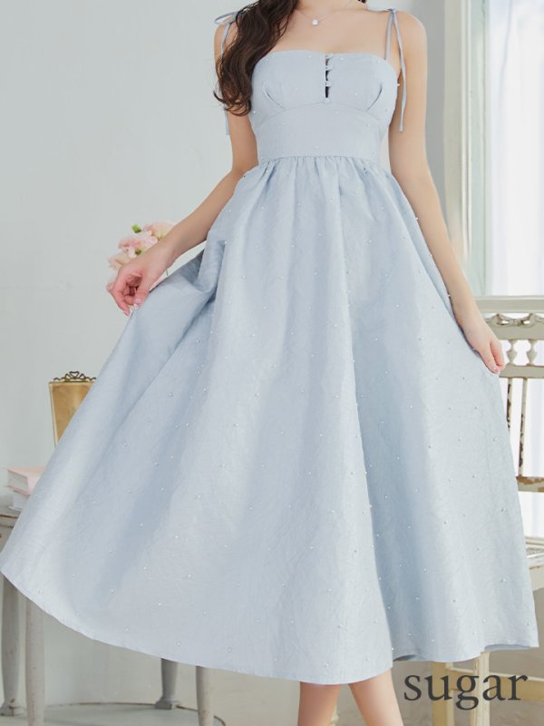 ブルー モデル:りな 身長:160cm 着用サイズ:Sサイズ