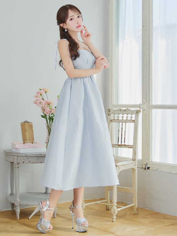 ブルー モデル:りな 身長:160cm 着用サイズ:Sサイズ